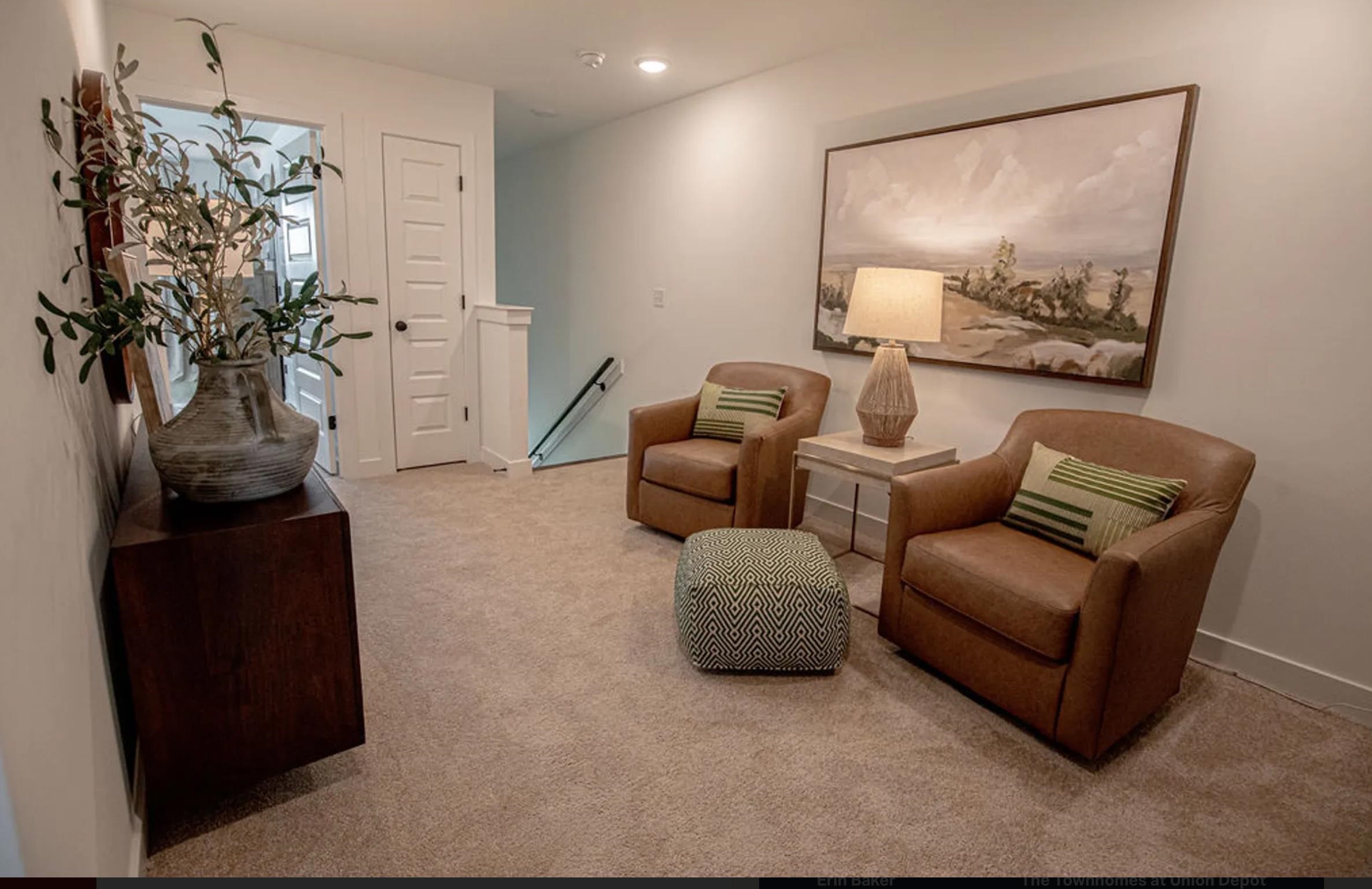 6888 Talcott Lane Bartlett, TN 38135 - Photo 9 of 19 Sitting room with an upstairs landing, carpet flooring, and recessed lighting