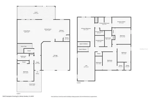 $699,500 | 16167 Hampton Crossing Drive, Winter Garden, FL 34787