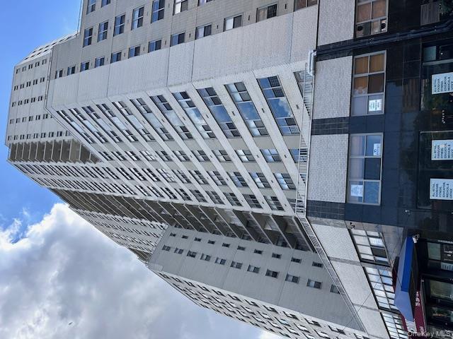 a front view of a building