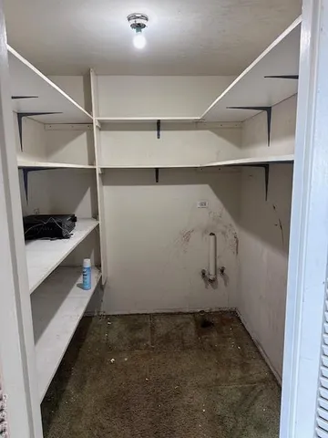 a room with cabinets