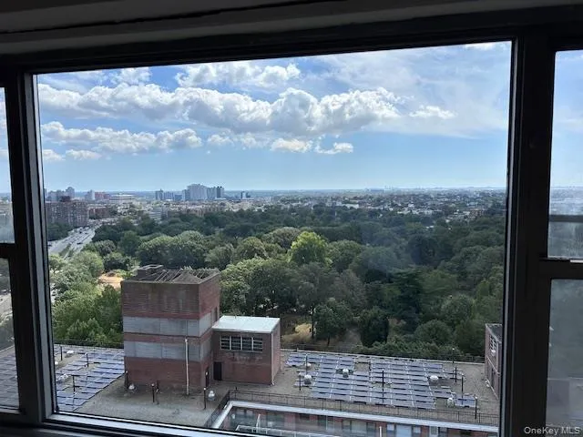 a view of sky from balcony