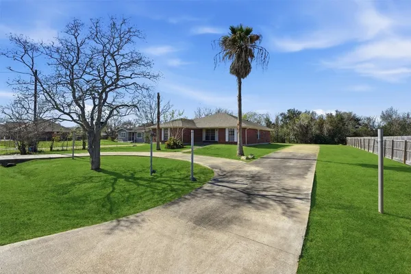 a view of a park with a slide