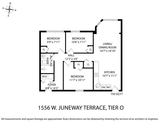 $2,123 | 1556 West Juneway Terrace, Unit 3O, Chicago, IL 60626