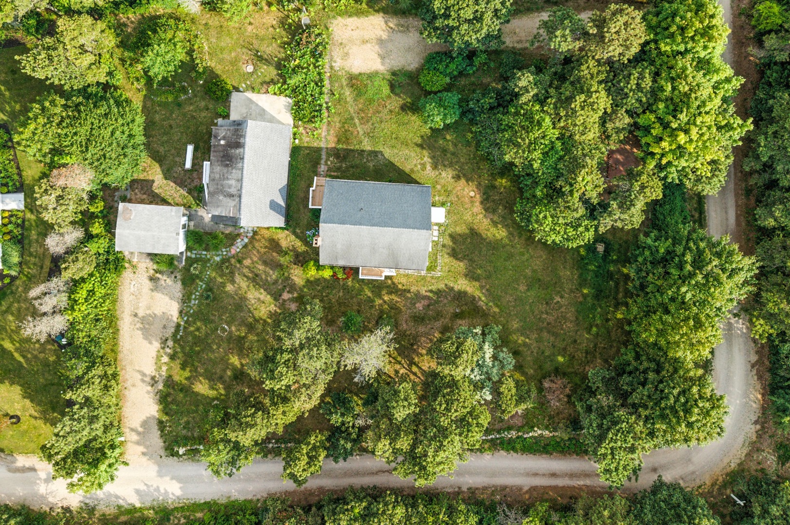 2 Farmers Road Edgartown, MA 02539 - Photo 9 of 27 an aerial view of a house with a yard