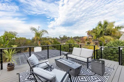 a outdoor space with patio furniture
