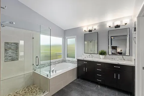 a view of a patio with table and chairs with wooden floor and fence