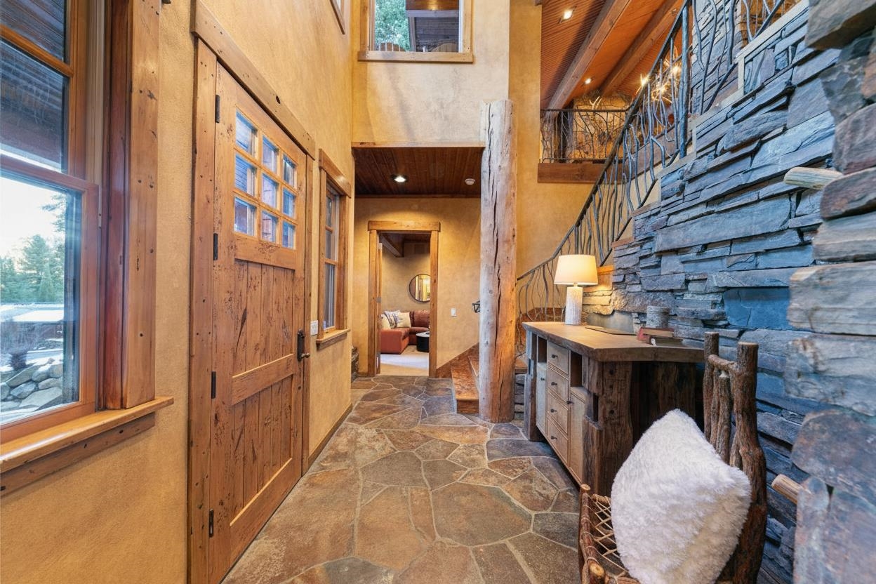 1768 Grouse Ridge Road Truckee, CA 96161 - Photo 2 of 28 a view of an entryway with a fireplace