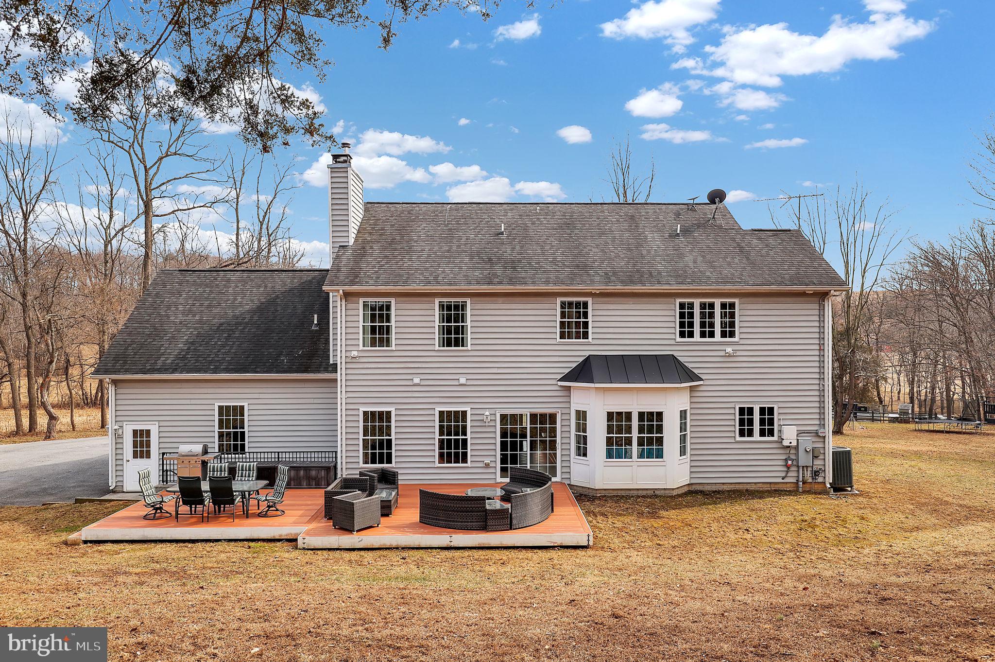 6024 Old Bohn Road Mount Airy, MD 21771 - Photo 41 of 46 an aerial view of a house with swimming pool and porch