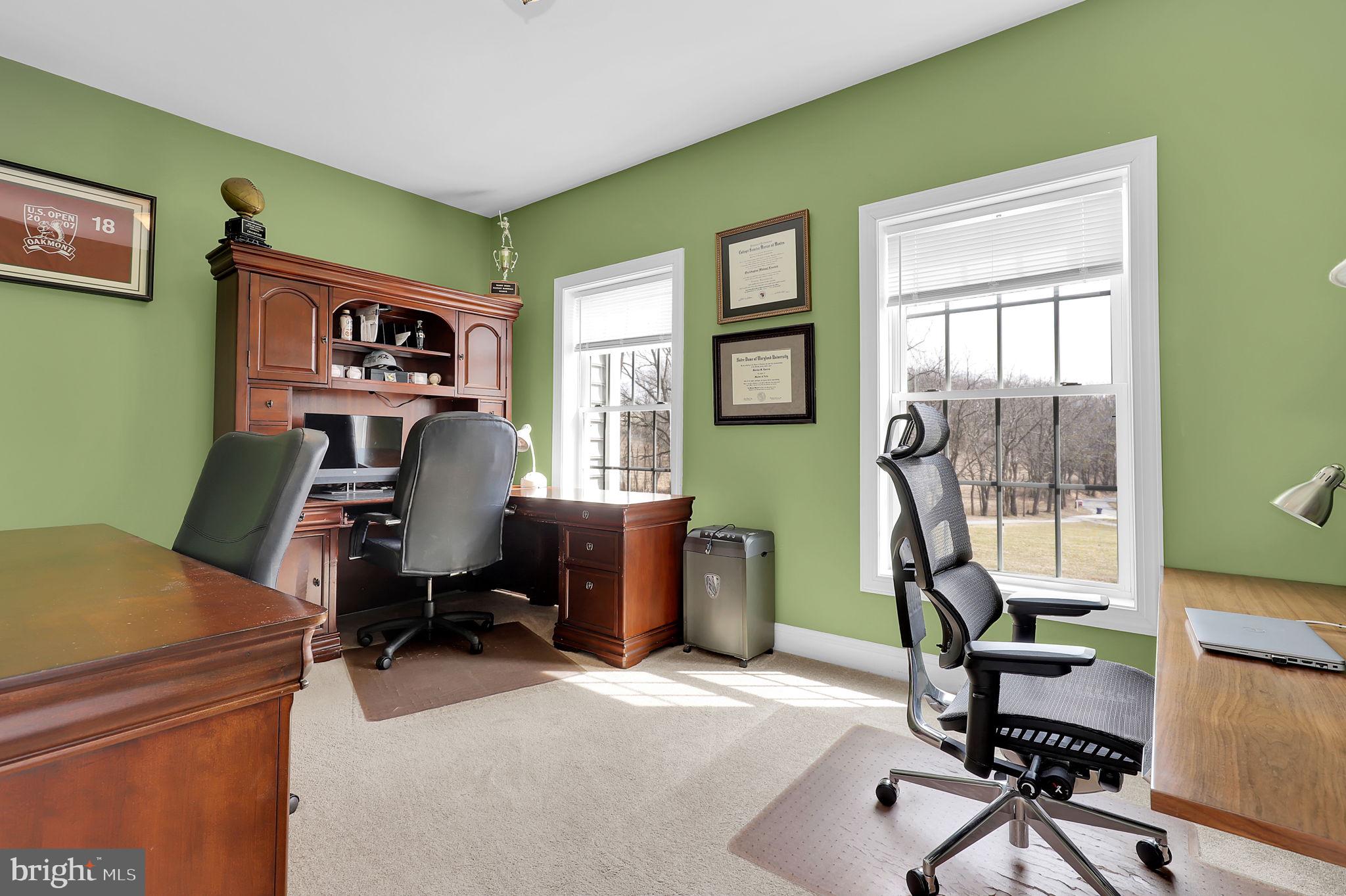 6024 Old Bohn Road Mount Airy, MD 21771 - Photo 6 of 46 a view of a workspace with furniture and a window