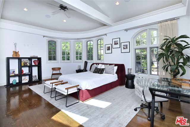 a outdoor dining space with furniture