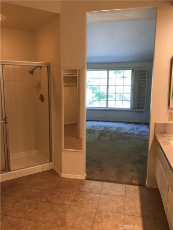 a view of small space with racks on the wall