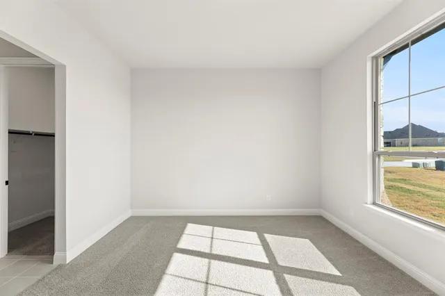 an empty room with a window