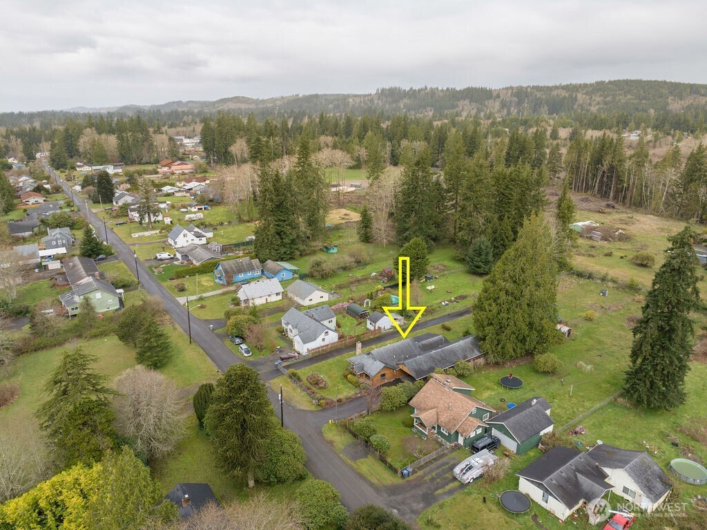 7302 Blaine Road Aberdeen, WA 98520 - Photo 36 of 38 an aerial view of residential houses with outdoor space