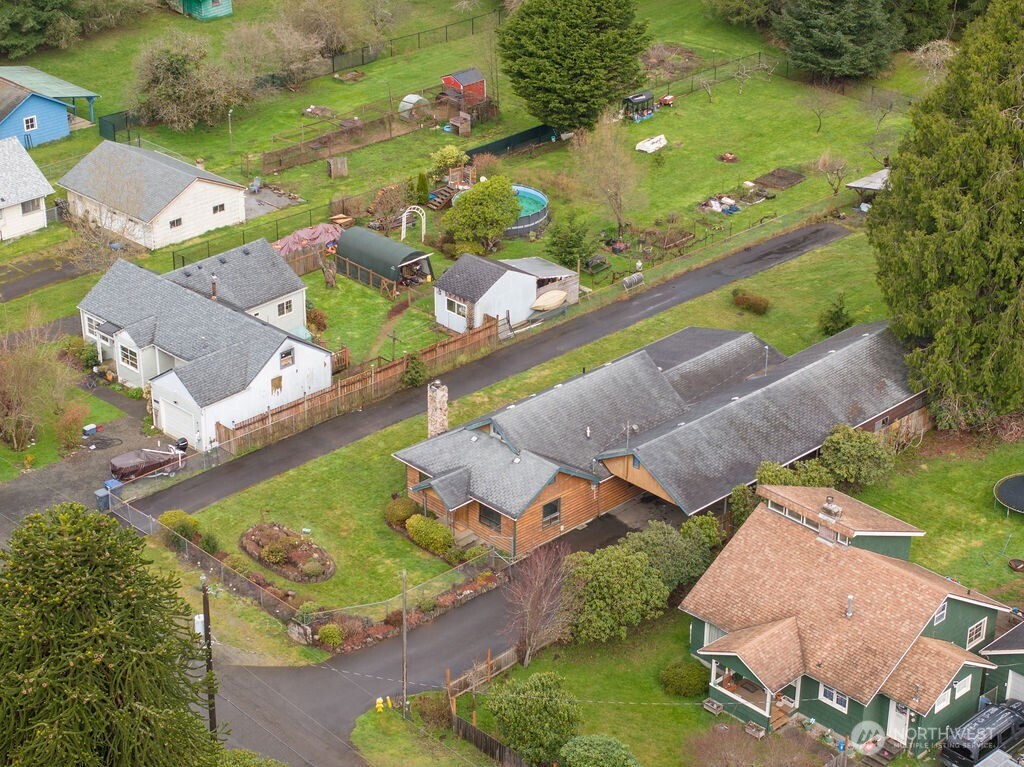 7302 Blaine Road Aberdeen, WA 98520 - Photo 38 of 38 an aerial view of a house with a garden