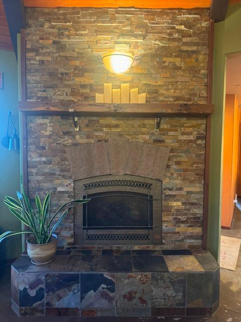 12767 Newtown Road Nevada City, CA 95959 - Photo 10 of 57 a fireplace with a plant in front of it