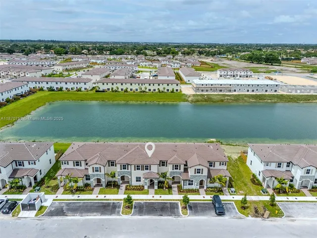 a view of an ocean and a building