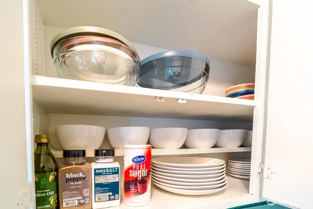 a utility room with a washer and dryer