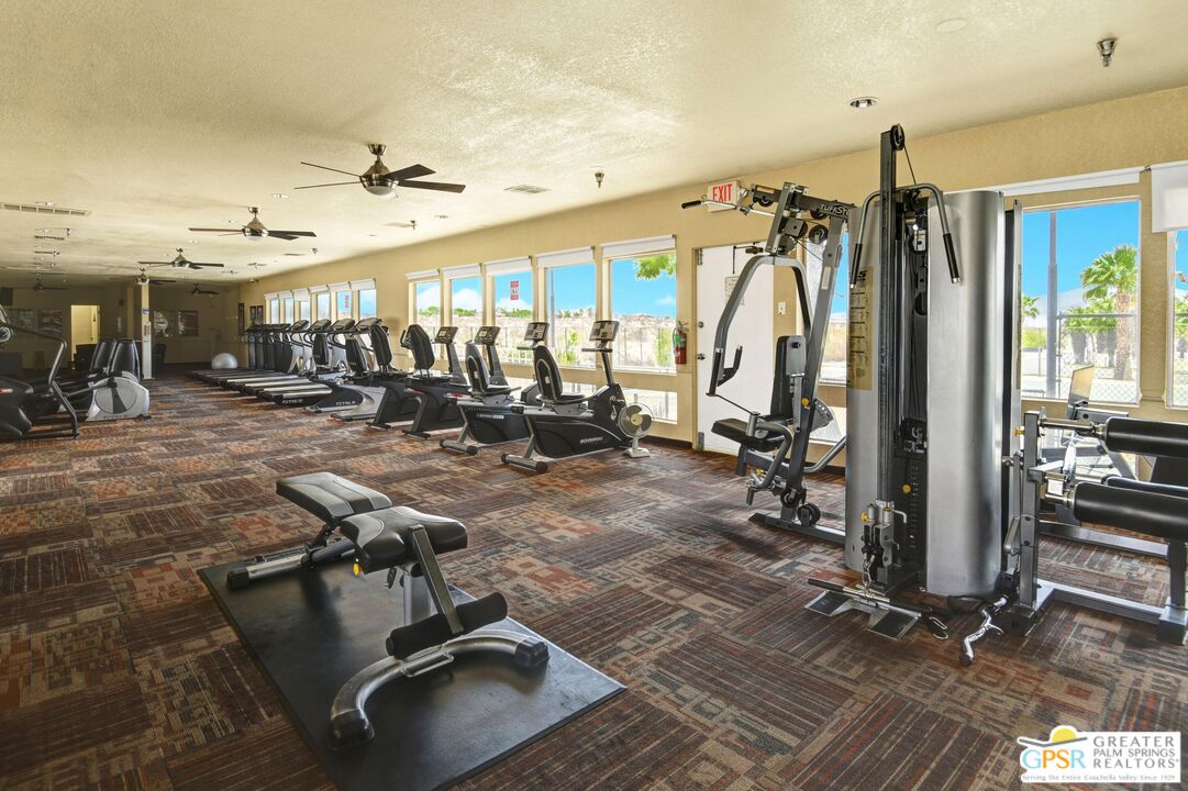 15500 Bubbling Wells Road, Unit 286 Desert Hot Springs, CA 92240 - Photo 43 of 50 a view of a room with gym equipment