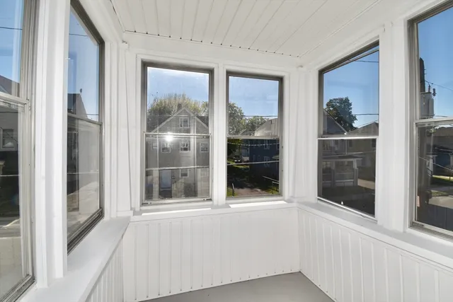 a view of a glass door with a glass door