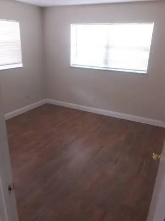 an empty room with a window