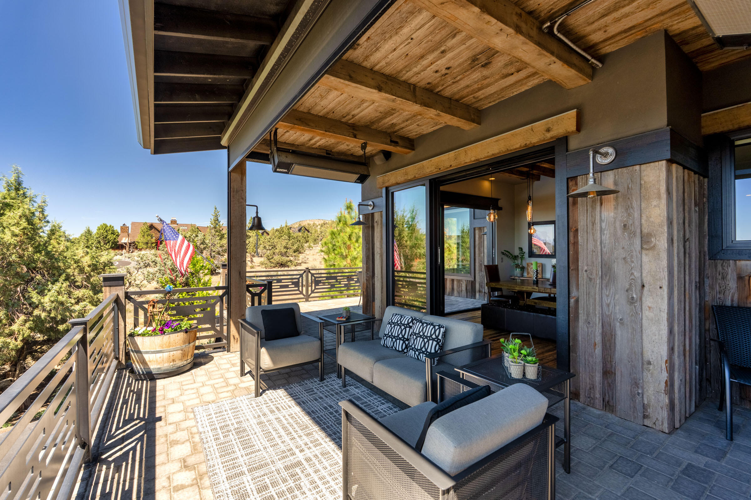 16086 South W Brasada Ranch Road Powell Butte, OR 97753 - Photo 10 of 69 a balcony with furniture and a potted plant