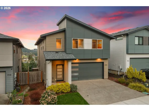 a view of backyard of house