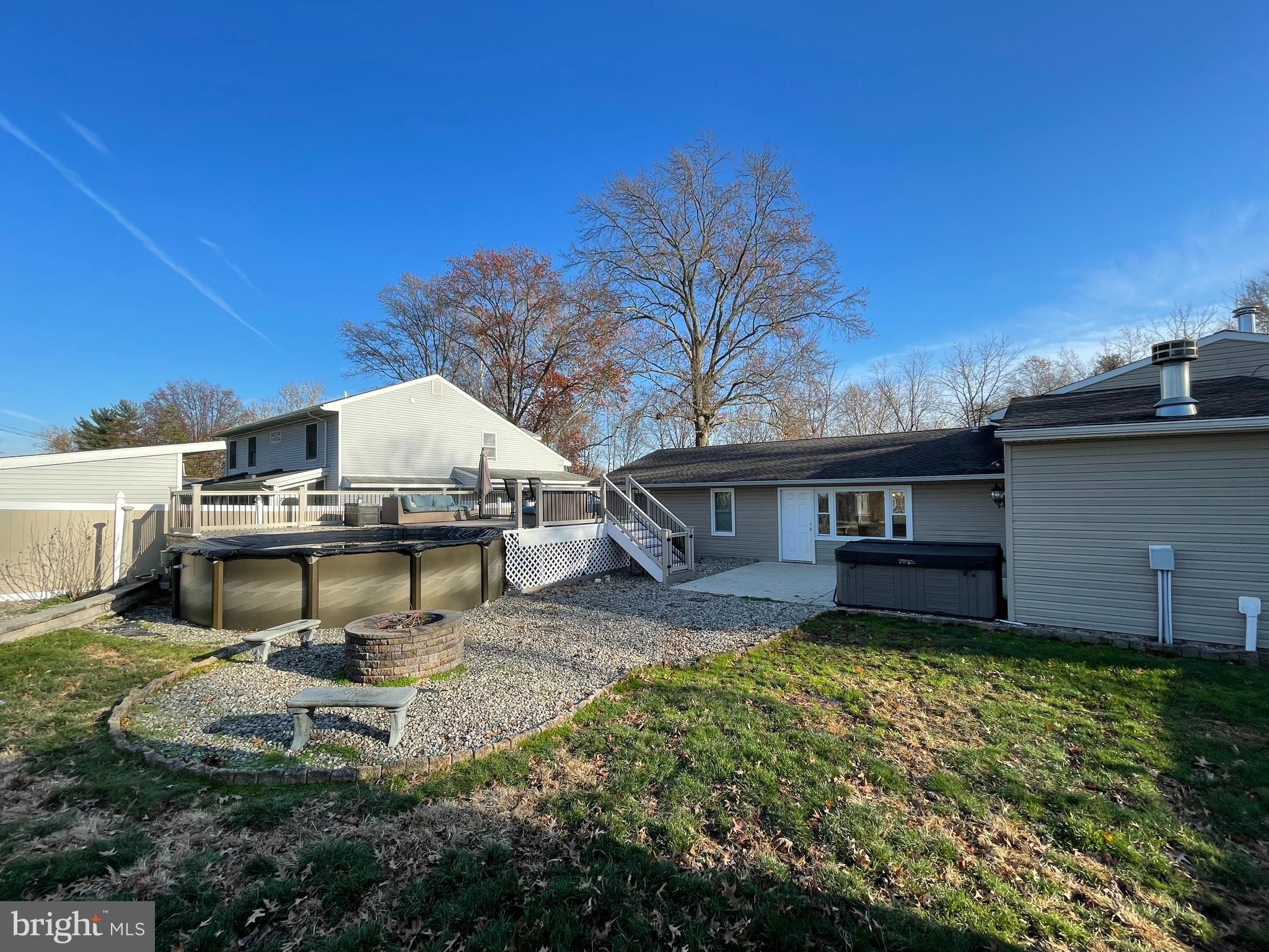 9 Gatewood Road Levittown, PA 19057 - Photo 64 of 72 Fenced rear yard with patio, pool, decks & sheds