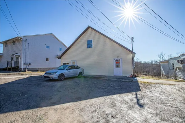 a view of a house with a patio