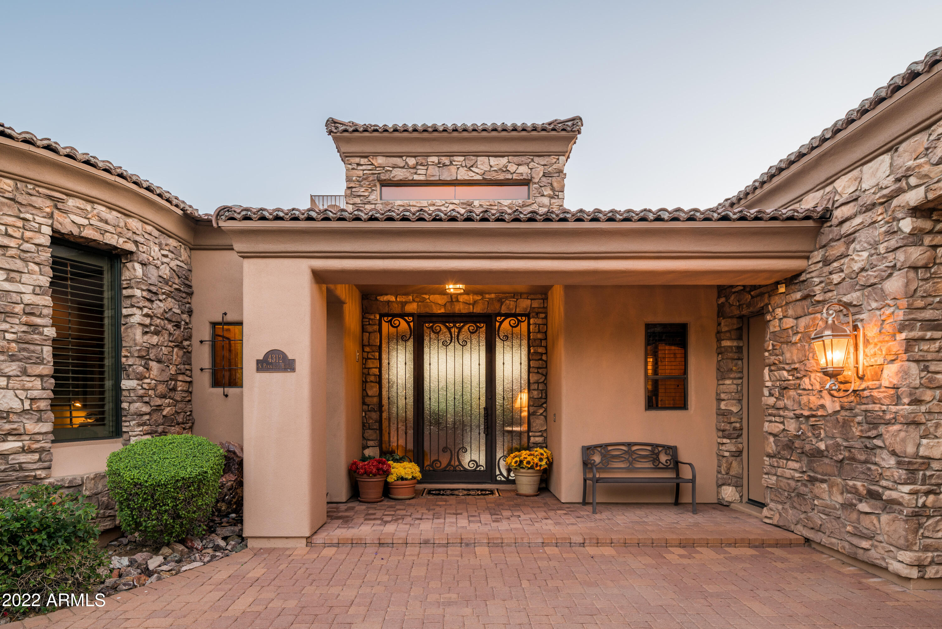 4312 North Pinnacle Ridge Circle Mesa, AZ 85207 - Photo 4 of 49 Entry with Fountain & Iron Door