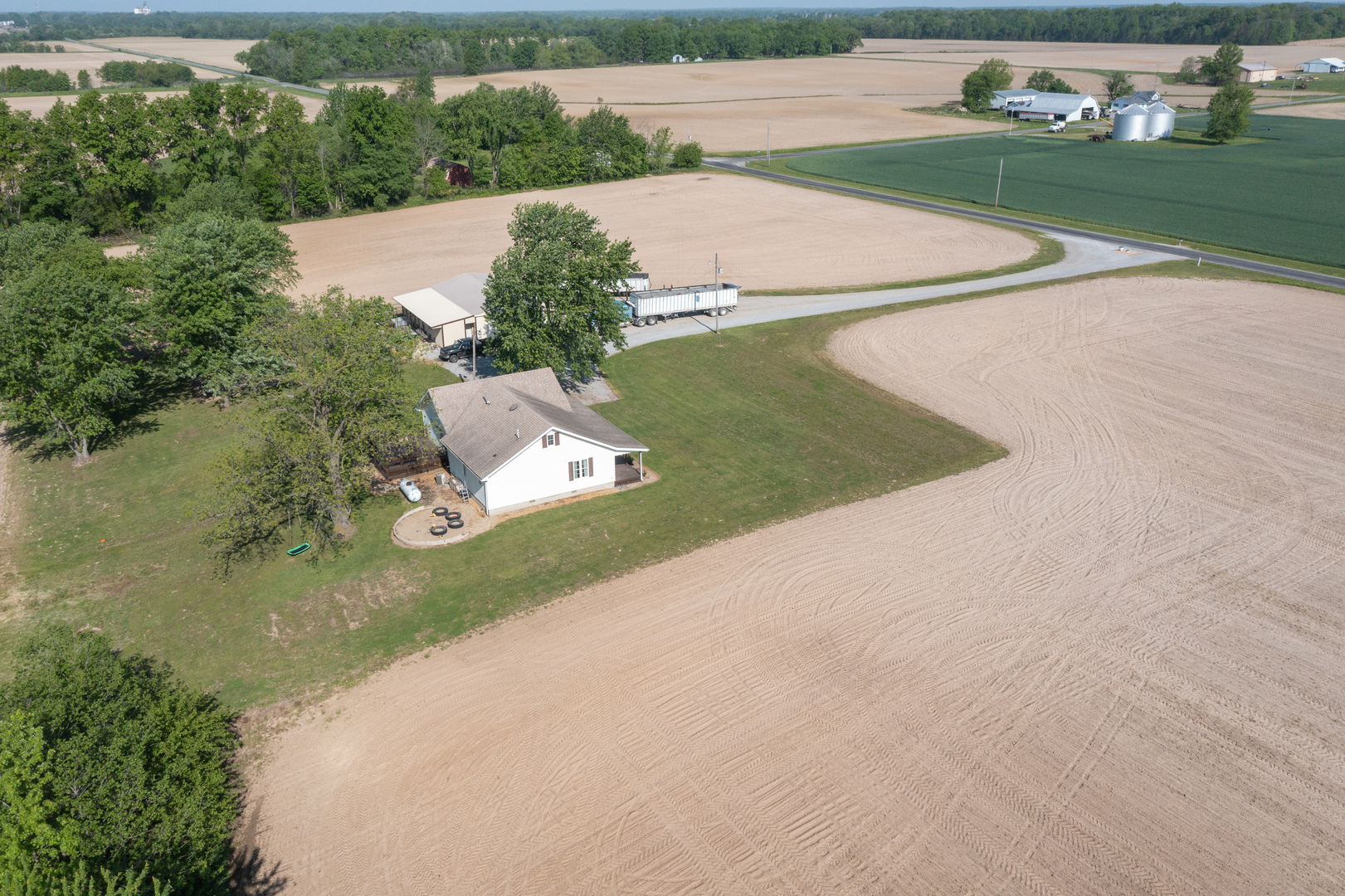 878 County Road 600N Sims, IL 62886 - Photo 14 of 39 an aerial view of a house with a yard and lake view