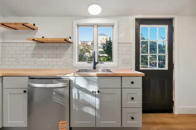 a sink with a window