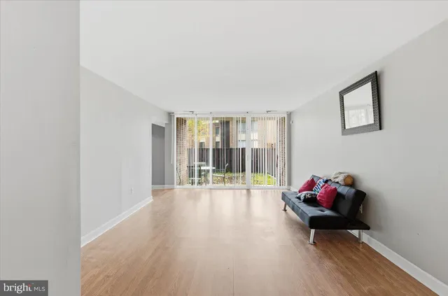 a view of livingroom with furniture and wooden floor