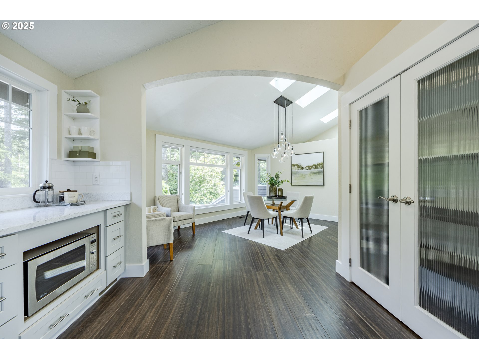 32518 Dillard Road Eugene, OR 97405 - Photo 17 of 45 a view of a dining room with furniture window and wooden floor