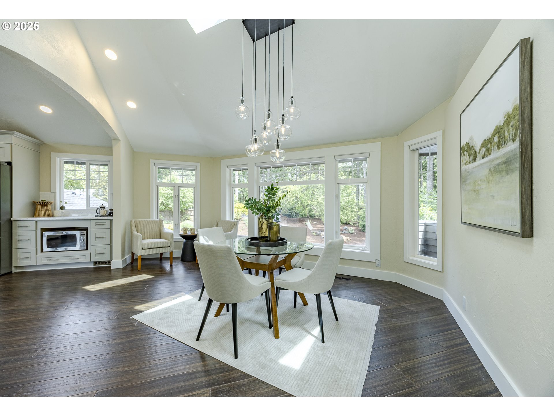 32518 Dillard Road Eugene, OR 97405 - Photo 19 of 45 a view of a dining room with furniture window and wooden floor