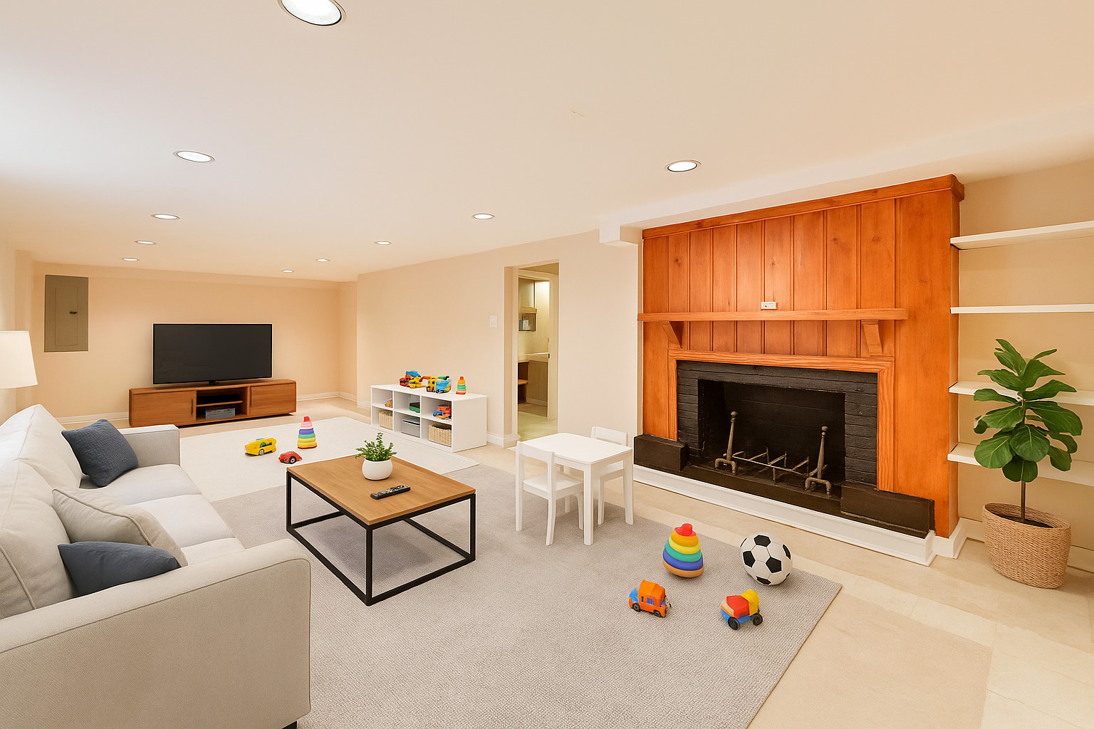 1227 16th Street Wilmette, IL 60091 - Photo 17 of 22 a living room with furniture and a fireplace