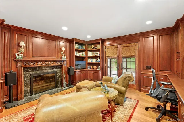 a bed room with a bed and furniture