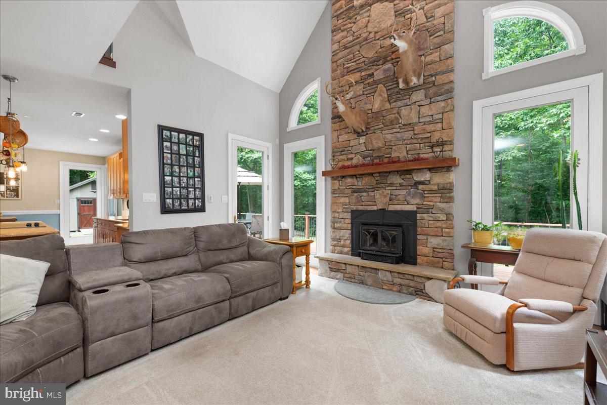 1357 Cobbler Road Quakertown, PA 18951 - Photo 3 of 35 Living Room Boasts Full Wall Stone Fireplace