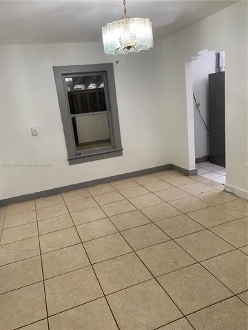 a view of a livingroom with a chandelier
