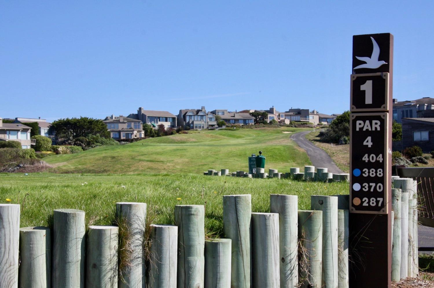 21165 Hummingbird Court Bodega Bay, CA 94923 - Photo 20 of 26 The first tee at the Links at Bodega Harbour. The pro shop is just to the left with its putting green and practice bunker.
