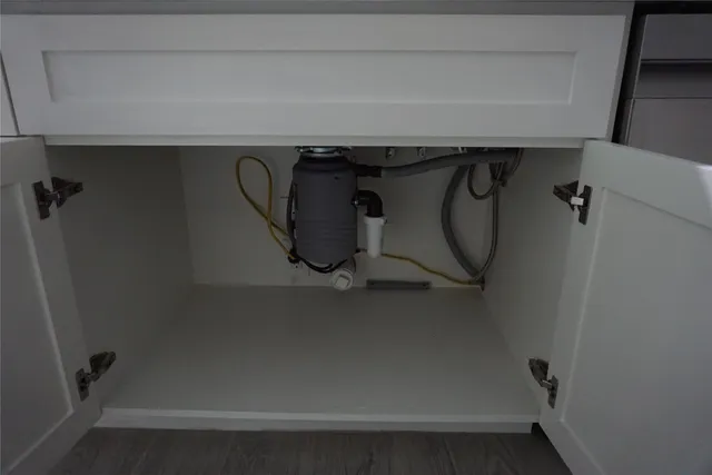 a close view of a utility room