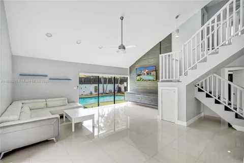 a view of livingroom with furniture and staircase