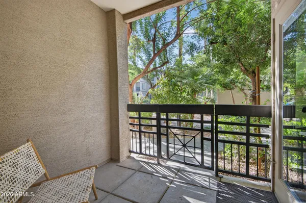 a view of a balcony