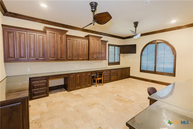 a living room with a couch and a table