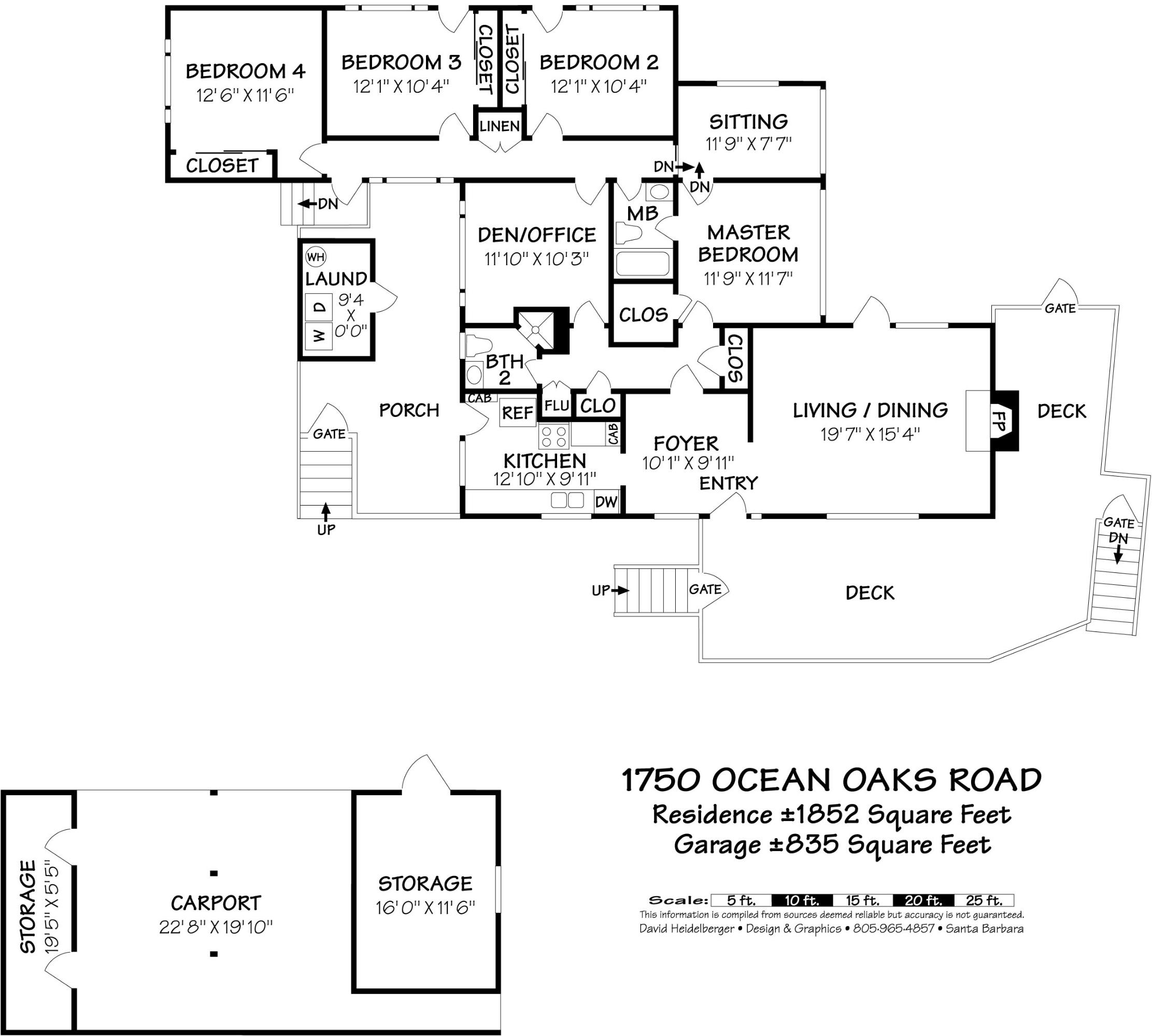 1750 Ocean Oaks Road Carpinteria, CA 93013 - Photo 12 of 12 Floor Plan