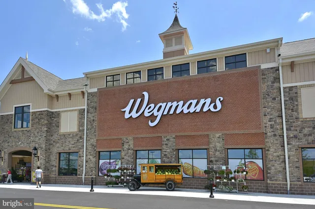 a front view of a building with street