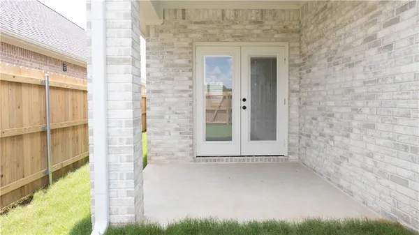 a view of front door of house