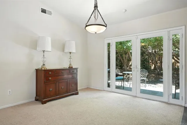 a view of a kitchen and living room