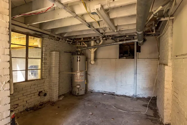 a view of a room with refrigerator