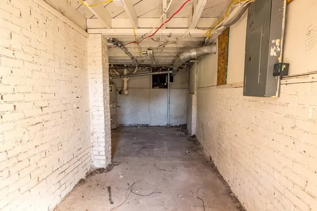 a view of a wooden door