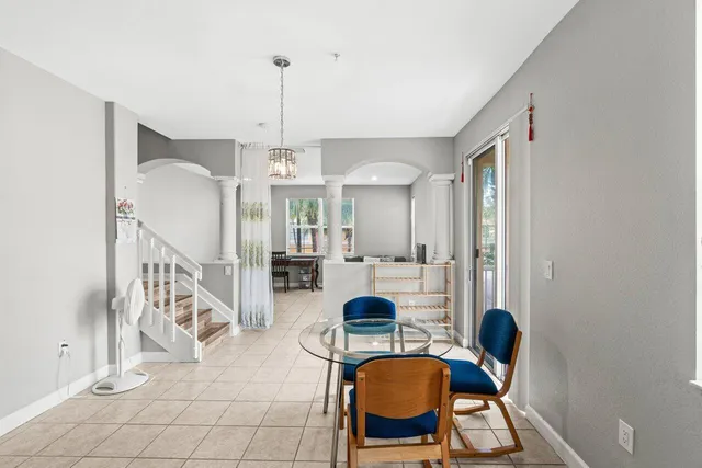 a view of a livingroom with furniture